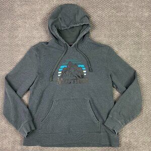 Marmot Hoodie Mountain Logo Men's Large Fits like Medium Gray Drawstrings
